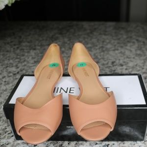 Nine West peep toe flats